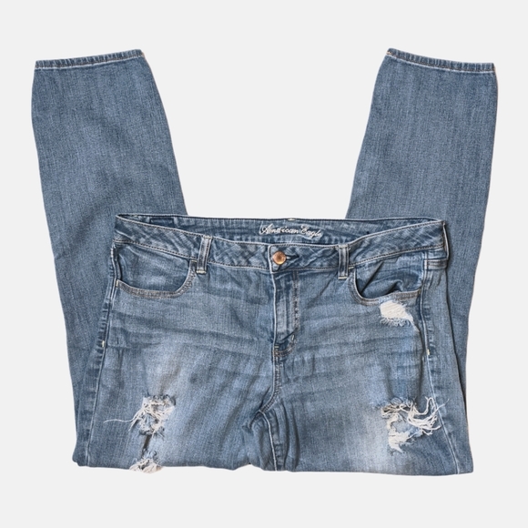 ❌SOLD❌ AEO Stretch Distressed Ripped Jegging - Picture 2 of 11